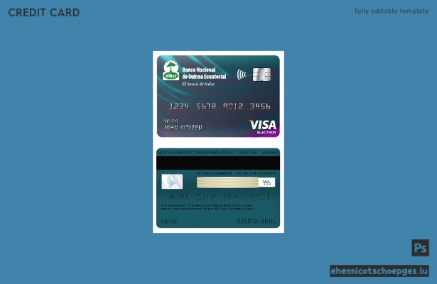 Beispielvorschau der Visa Electron-Karte der Nationalbank von Äquatorialguinea